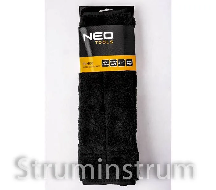 Рушник для сушки автомобиля Neo Tools микрофибра 45х38 см двусторонний