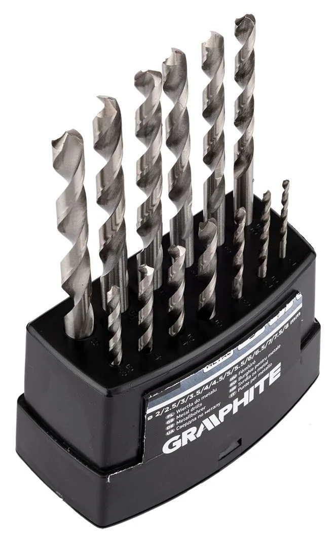Набір свердел GRAPHITE HSS 2-8 мм 13 шт кейс
