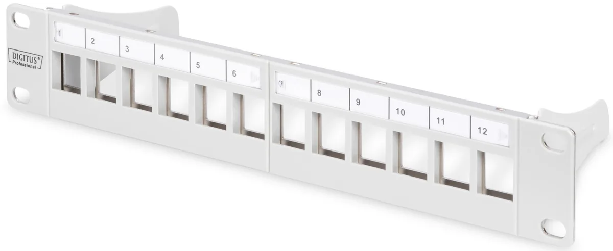 Рама DIGITUS 10", 1U, для складальної патч-панелі 12 портів, сіра
