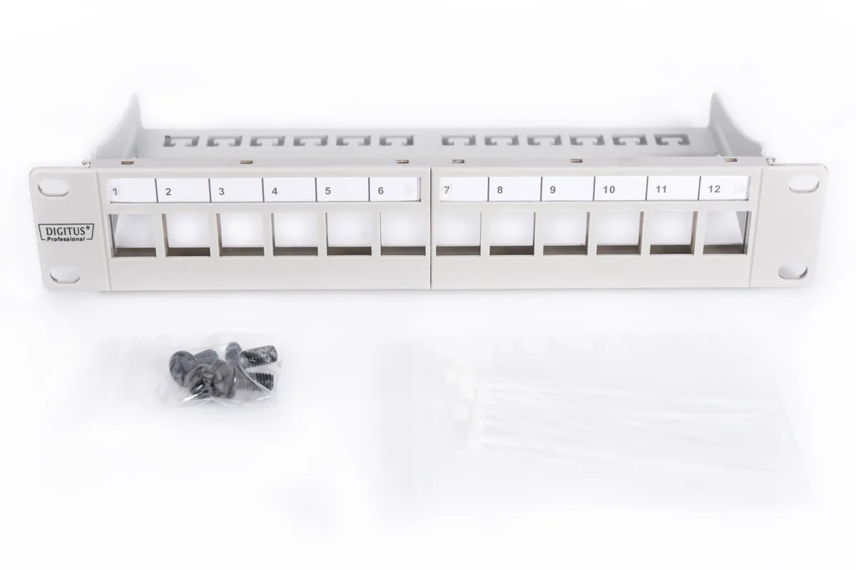 Рама DIGITUS 10", 1U, для складальної патч-панелі 12 портів, сіра