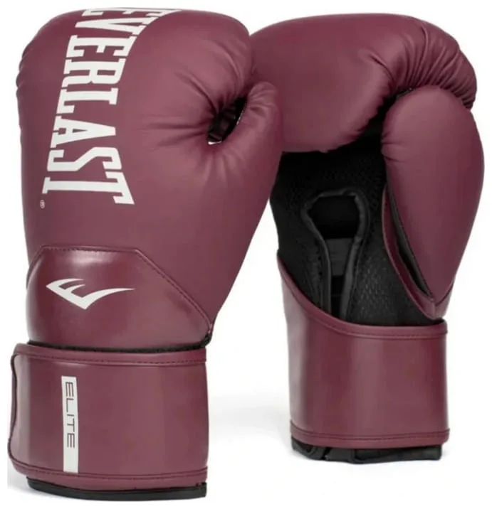 Боксерские перчатки Everlast 16 унций бордовый нитрил-бутадиен-каучук полиуретан полиэстер