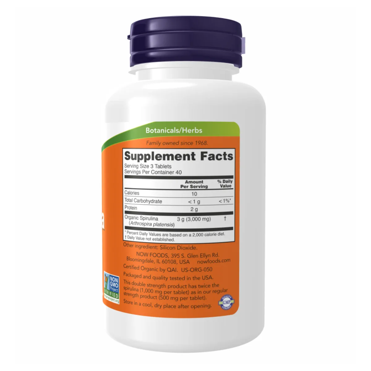 Спіруліна Now Foods 1000 мг 240 таблеток без ГМО веганська
