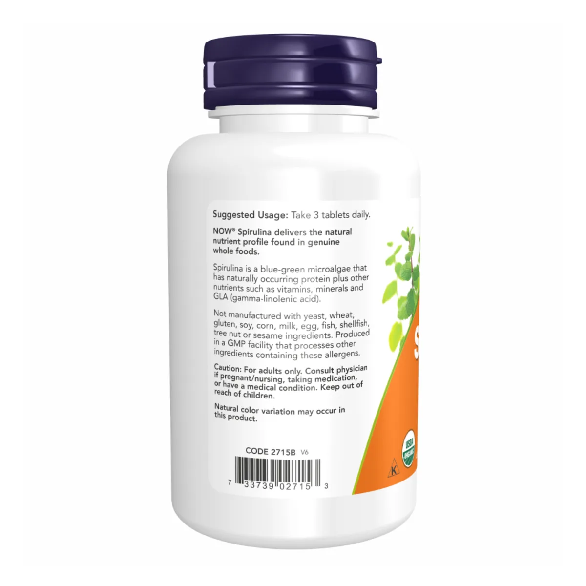 Спіруліна Now Foods 1000 мг 240 таблеток без ГМО веганська