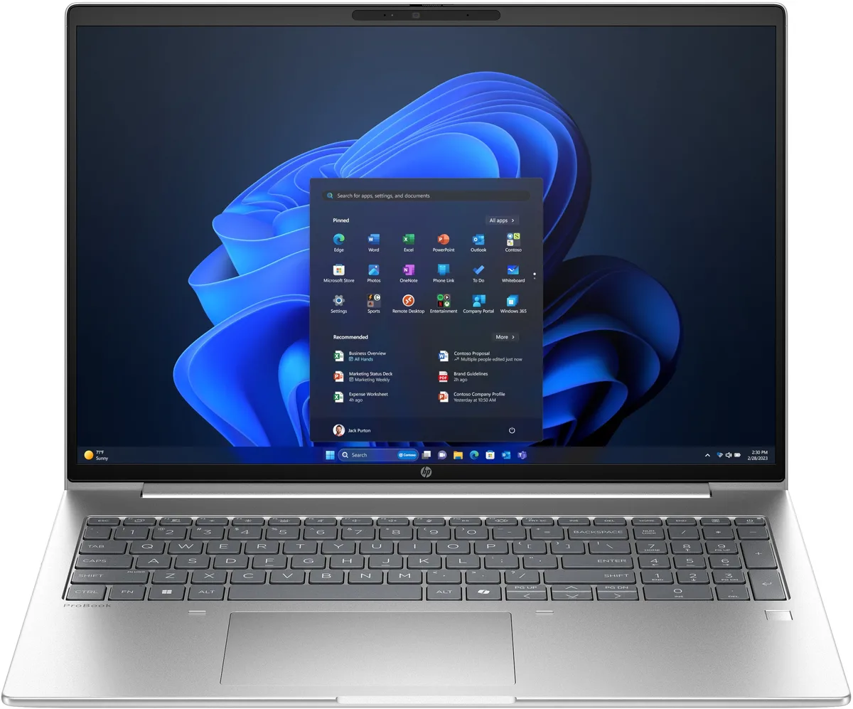Ноутбук HP Probook 16" сріблястий AMD Ryzen 7 16GB SSD 512GB IPS