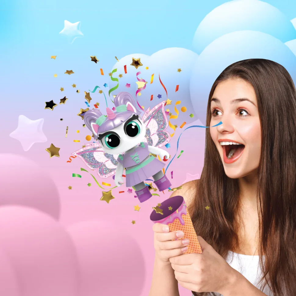 Игровой набор с фигуркой единорога ProDobro пластик 8 см розовый