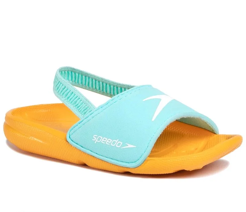 Шльопанці SPEEDO EVA 23 блакитний помаранчевий для плавання дітям