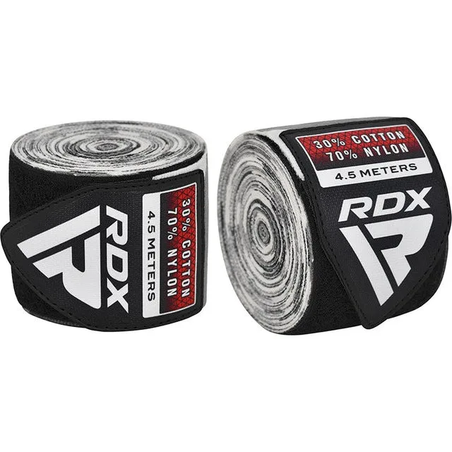 Бинти для боксу RDX Inc бавовна нейлон 4,5 м сірі