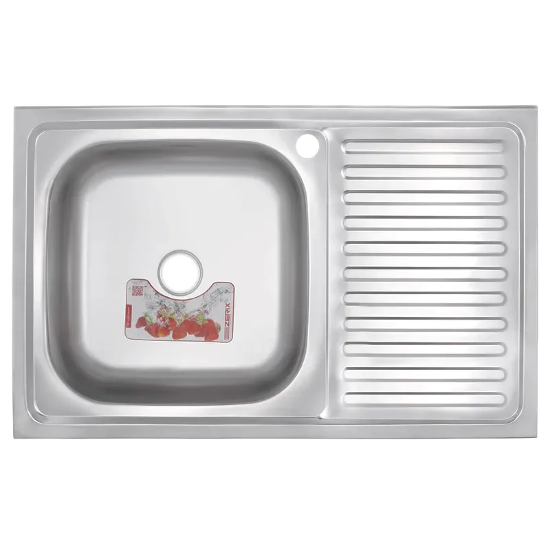 Мийка кухонна Zerix нержавіюча сталь 800х500х160 мм Micro Decor