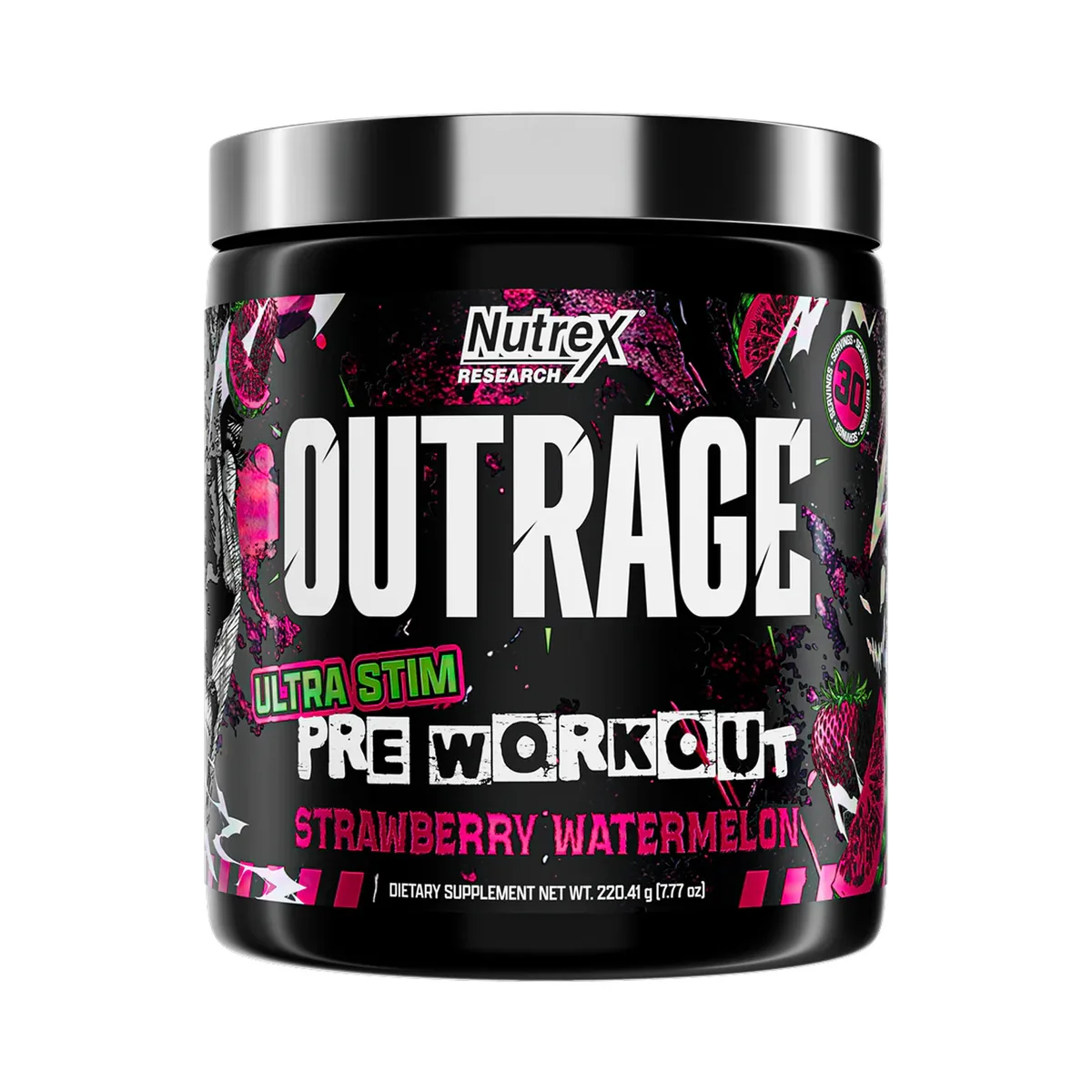 Nutrex Outrage High-Stim Pre-Workout 30 порцій Полуниця Кавун