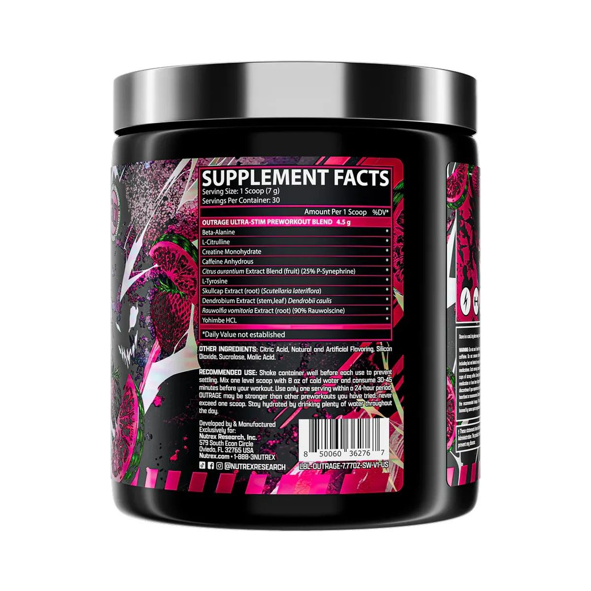 Nutrex Outrage High-Stim Pre-Workout 30 порцій Полуниця Кавун