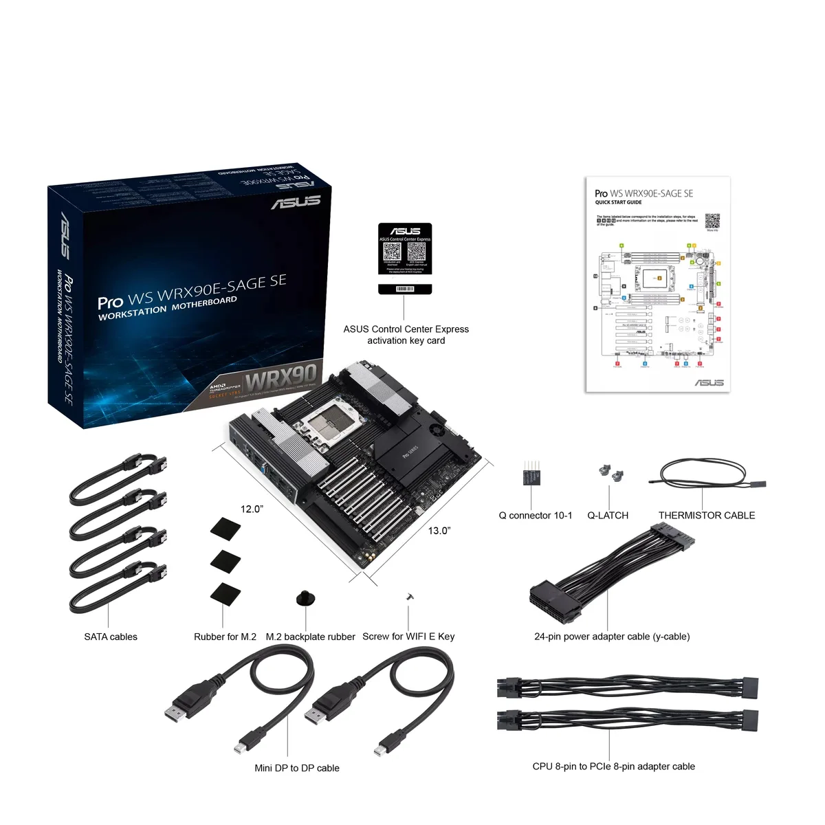 Материнська плата ASUS EEB TR5 AMD WRX90 8xDDR5 305x330 мм