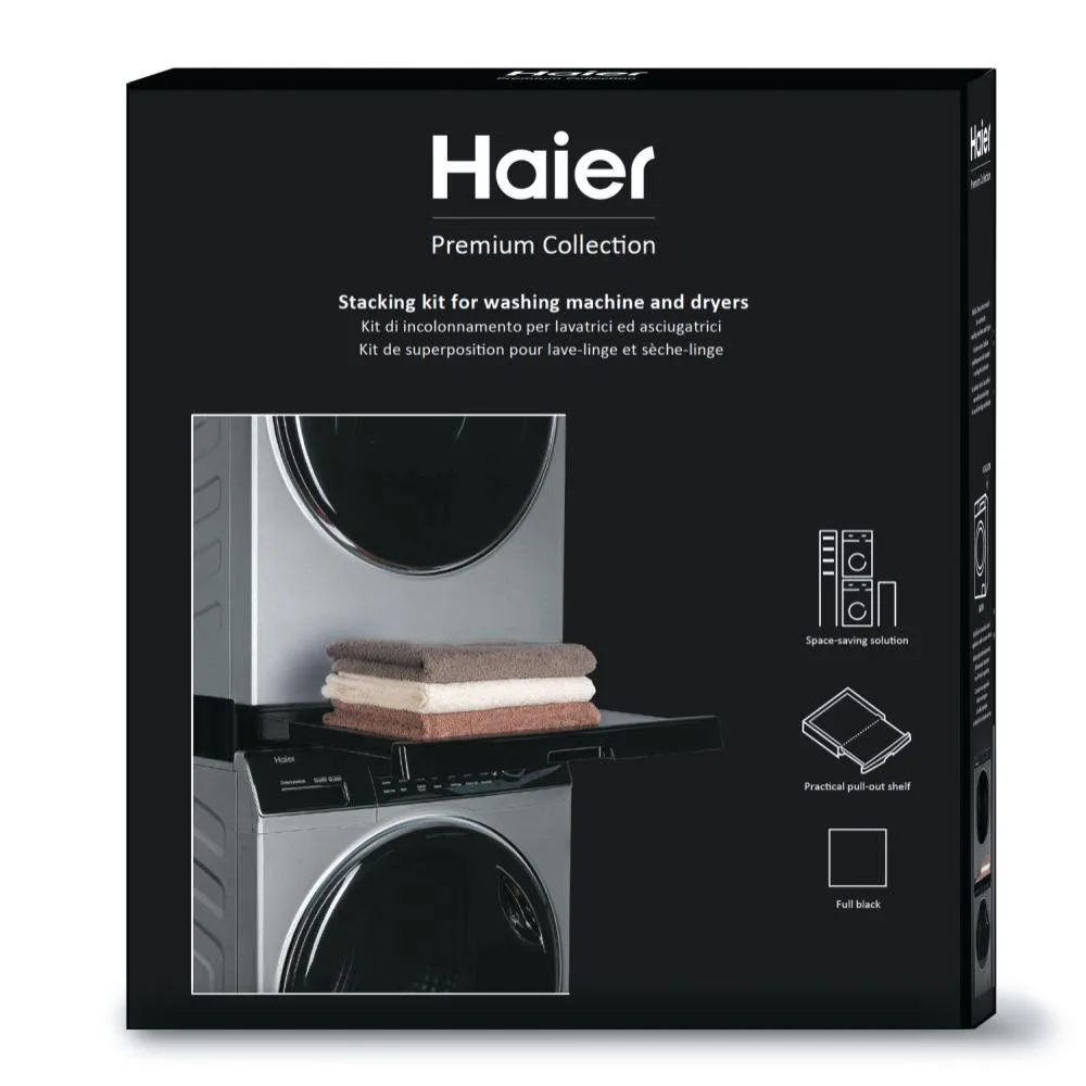 Комплект для установки Haier для соединения стиральной и сушильной машин, 47-60 см, черный.