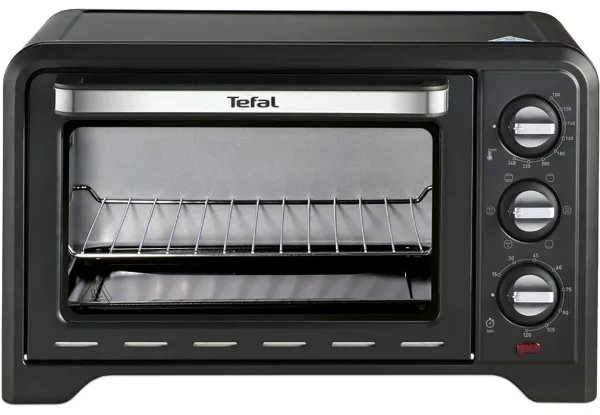 Электрическая духовка Tefal Optimo, 19 л, 1380 Вт, механическое управление, гриль, конвекция, черный