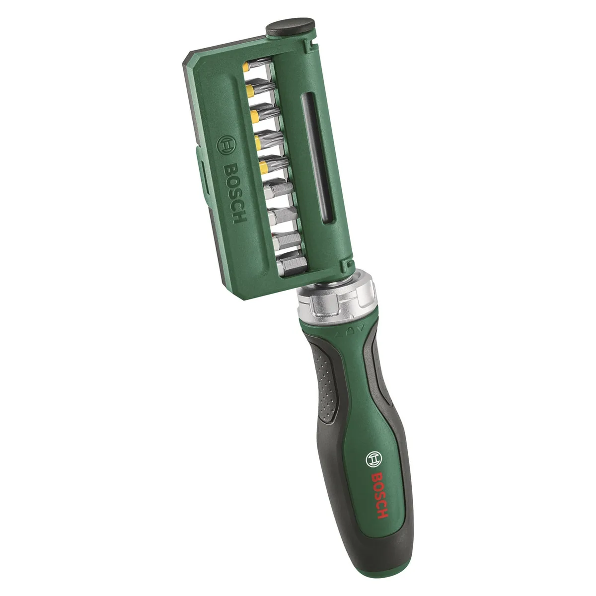 Отвертка Bosch с реверсивным механизмом, 18 насадок, 225 мм, сталь CrV