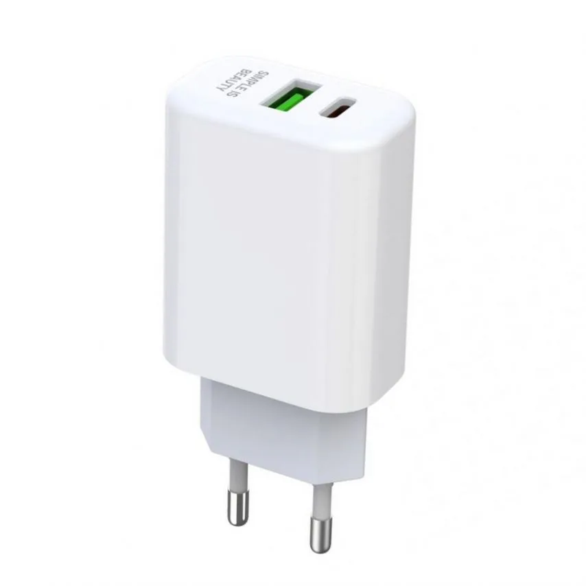 Мережевий зарядний пристрій XO адаптер Type-C USB 20W білий