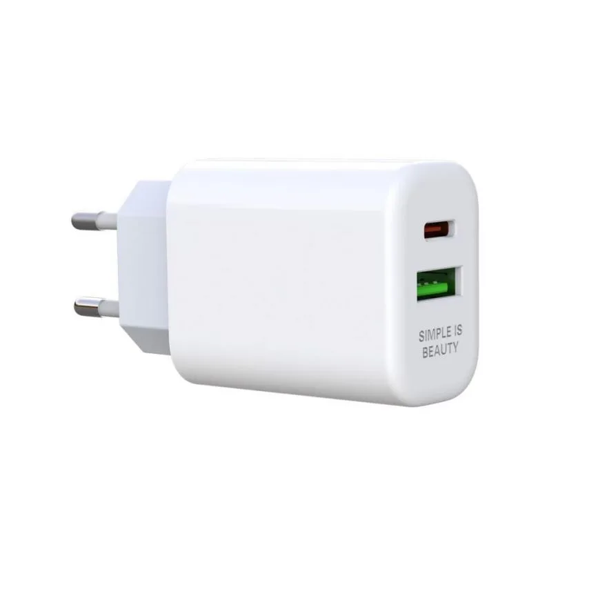 Мережевий зарядний пристрій XO адаптер Type-C USB 20W білий