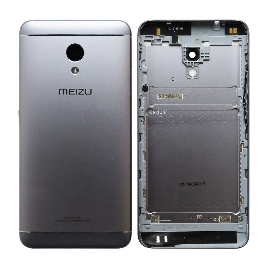 Корпус Meizu High Quality серый со стеклом камеры.