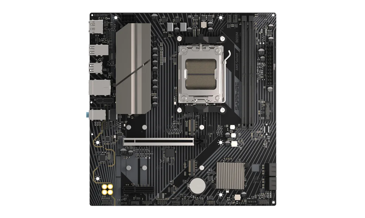 Материнcька плата SAPPHIRE B650M-E sAM5 B650 2xDDR5 M.2 HDMI DP mATX