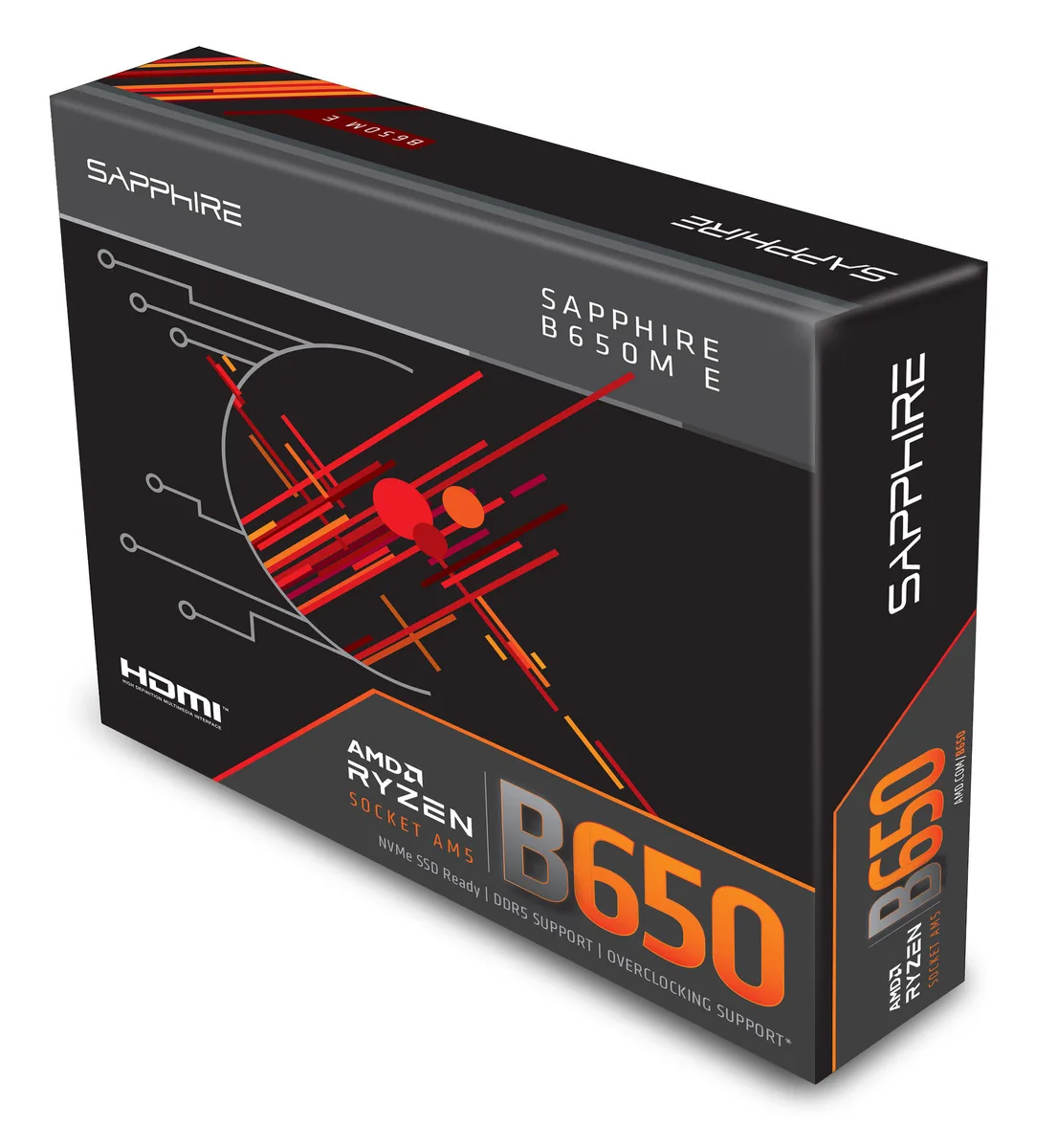 Материнcька плата SAPPHIRE B650M-E sAM5 B650 2xDDR5 M.2 HDMI DP mATX