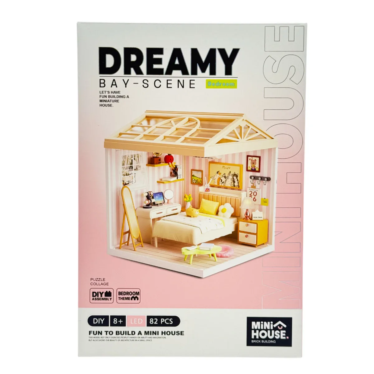Конструктор-румбокс Mini House спальня 17,4х18,2х19 см комбіновані матеріали світло