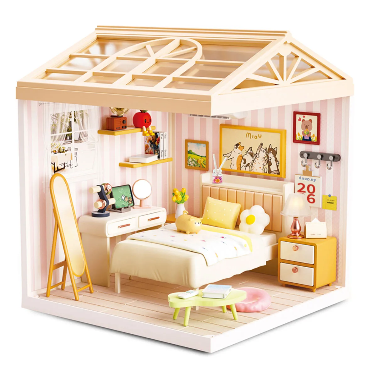 Конструктор-румбокс Mini House спальня 17,4х18,2х19 см комбіновані матеріали світло