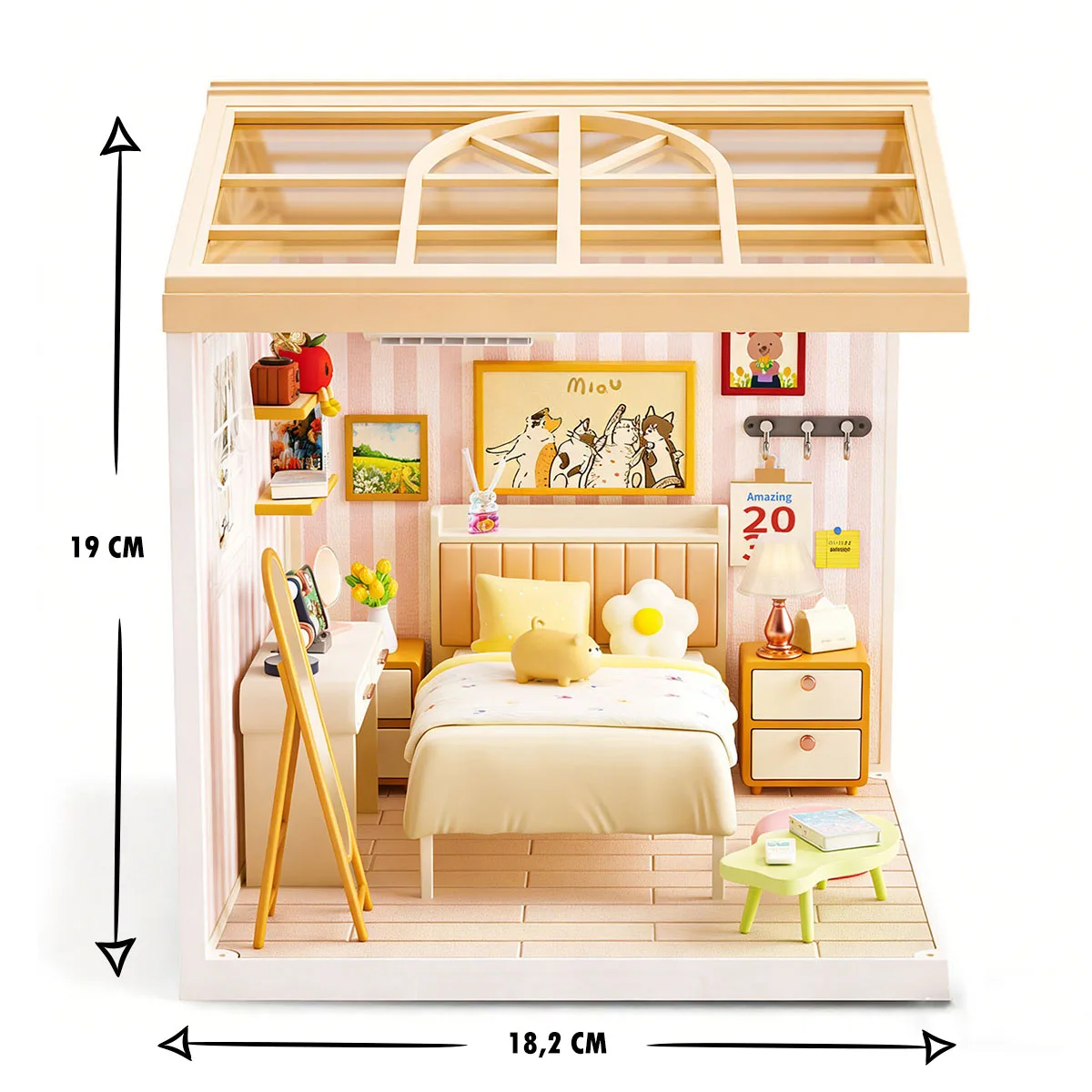 Конструктор-румбокс Mini House спальня 17,4х18,2х19 см комбіновані матеріали світло