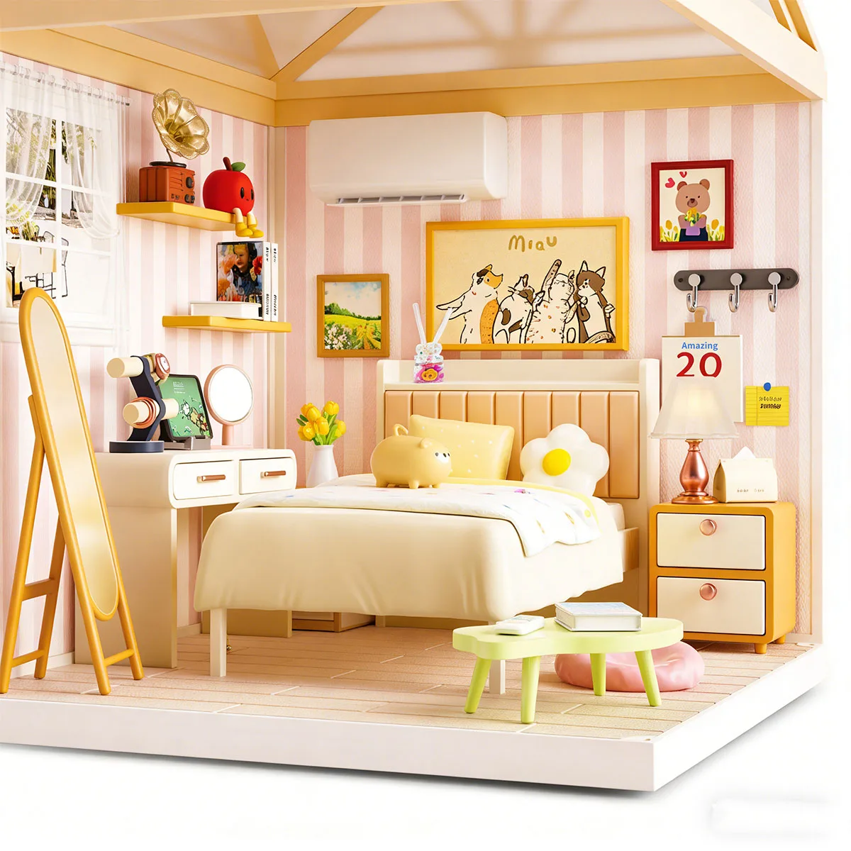 Конструктор-румбокс Mini House спальня 17,4х18,2х19 см комбіновані матеріали світло