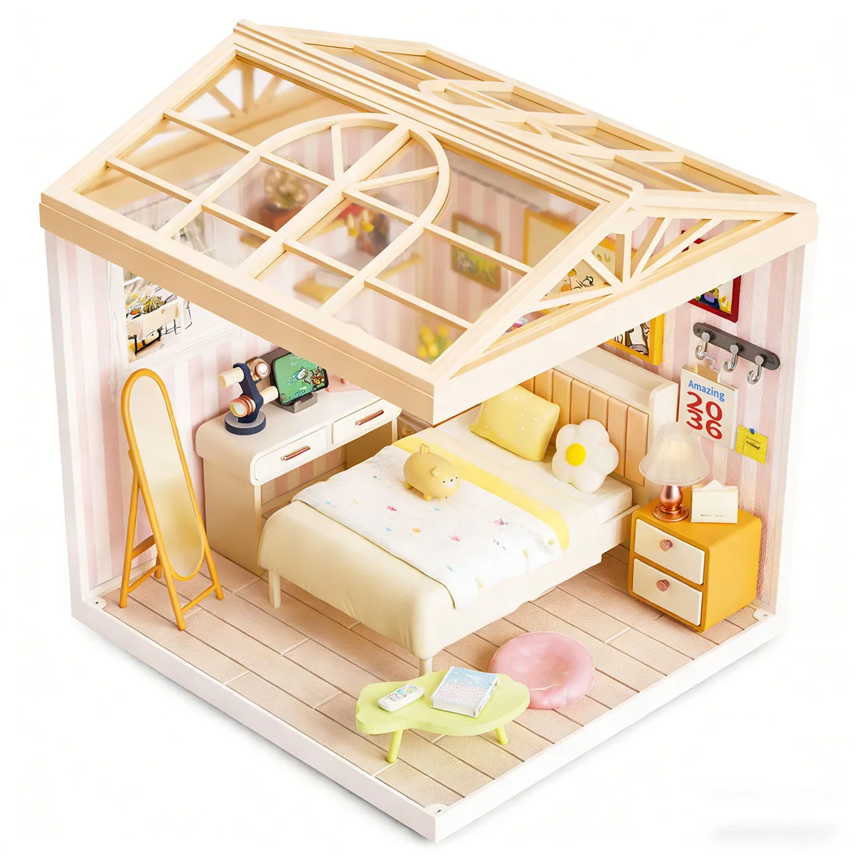 Конструктор-румбокс Mini House спальня 17,4х18,2х19 см комбіновані матеріали світло