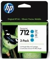 Картридж струменевий HP 712 DesignJet T230/T630/T650 Cyan 3-Pack 29-ml