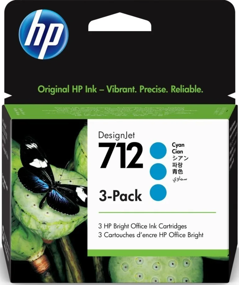 Картридж струйный HP 712 DesignJet T230/T630/T650 Cyan 3-Pack 29 мл