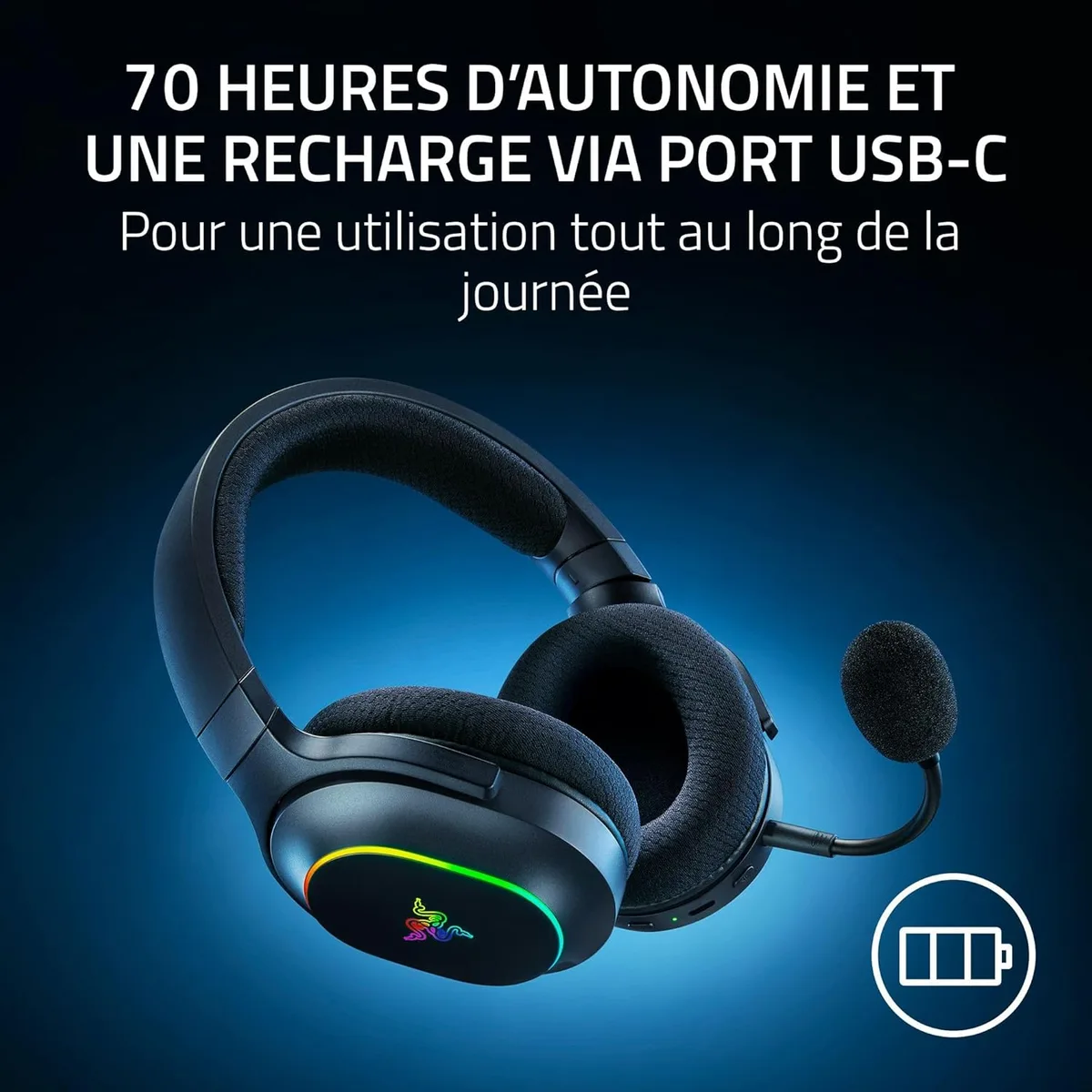 Игровая гарнитура Razer Barracuda X Chroma, BT/WL, RGB, черный