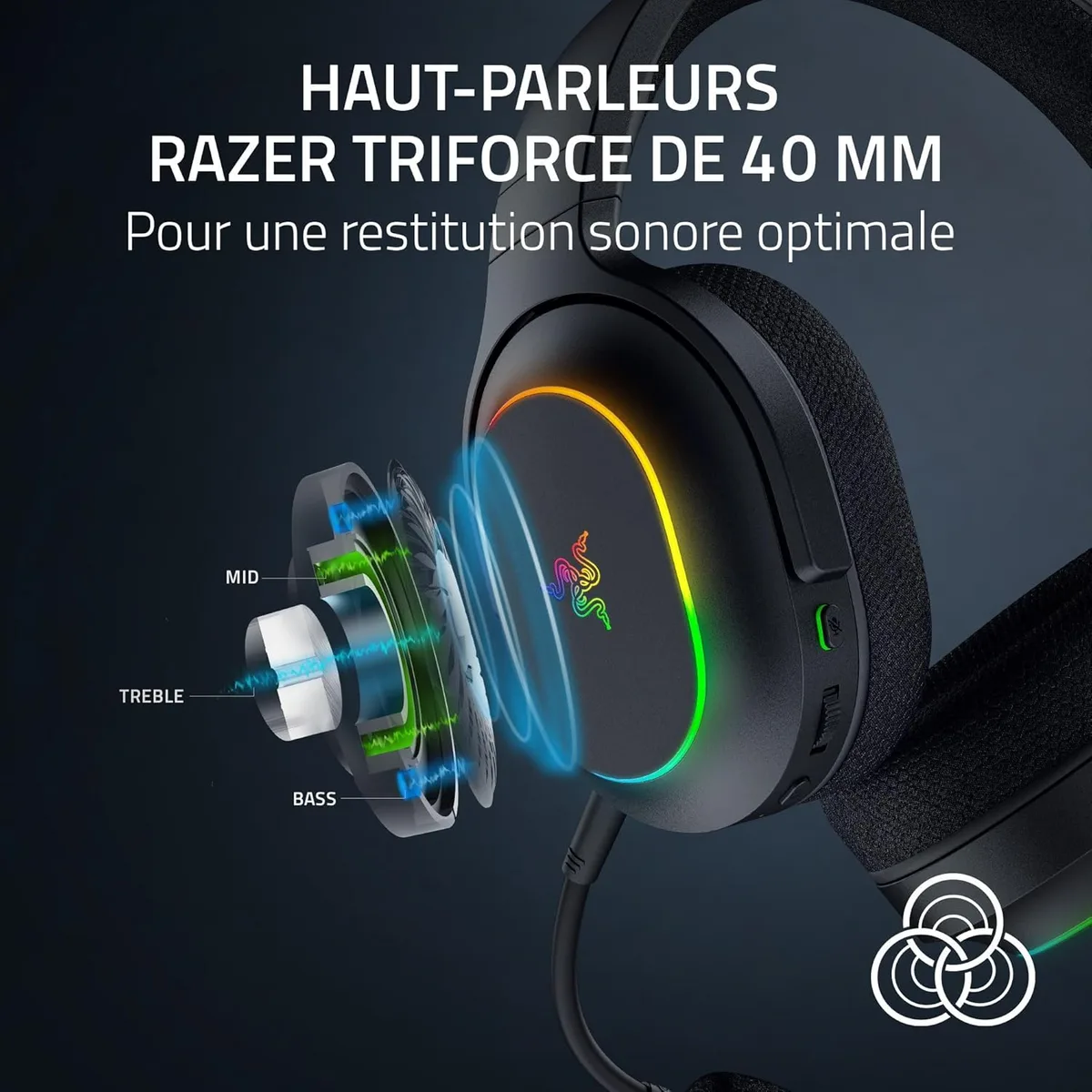 Игровая гарнитура Razer Barracuda X Chroma, BT/WL, RGB, черный