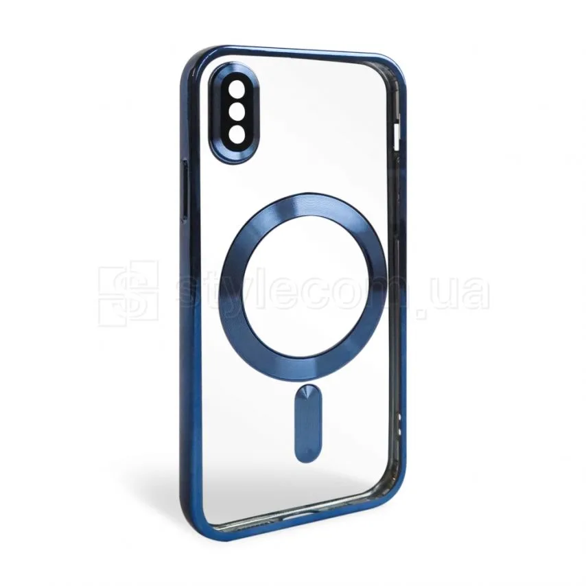 Чохол MagSafe для iPhone X Xs силіконовий синій