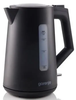 Електричний чайник Gorenje 1.7л з контролем Strix, чорний матовий.