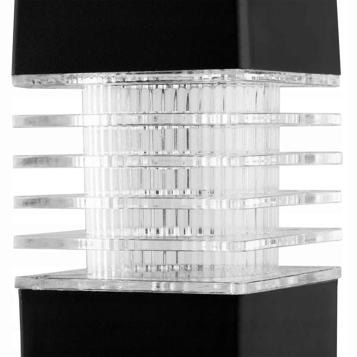 Набір LED стовпчиків LumiLED 40 см пластик чорний 4 шт нейтральне світло 4000K