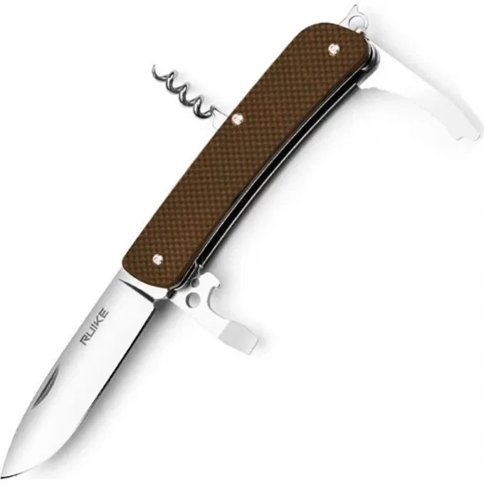 Багатофункціональний ніж Ruike Sandvik 12C27 85 мм Коричневий