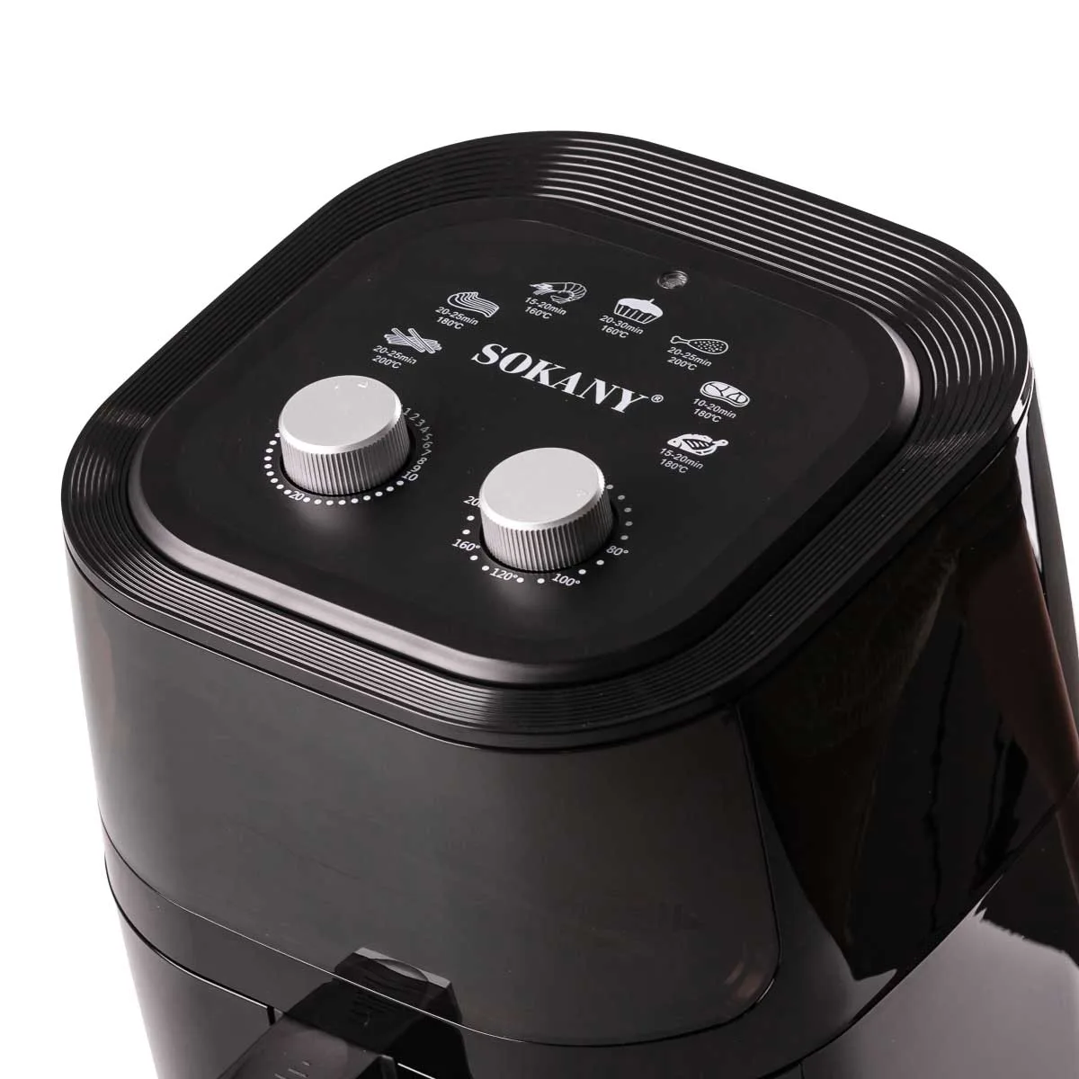 Аерофритюрниця Sokany SK-ZG-8028 5л 1400Вт чорна 8 режимів приготування