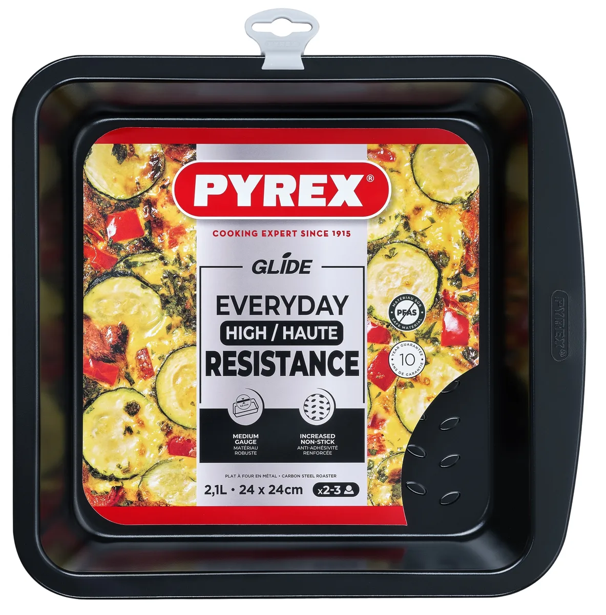 Форма для запікання Pyrex вуглецева сталь 24х24 см квадратна антипригарна