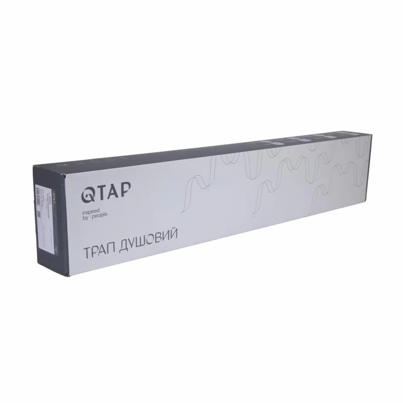 Лінійний трап Qtap DryTile 900 мм сірий пластик з сухим закривом