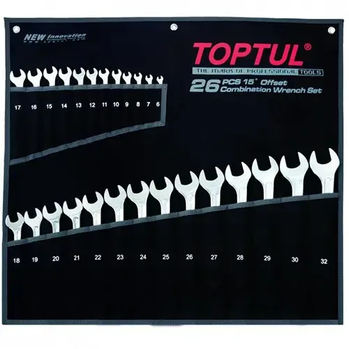 Набір ключів комбінованих TOPTUL GPAX2601 26 шт 6-32 мм чорний метал
