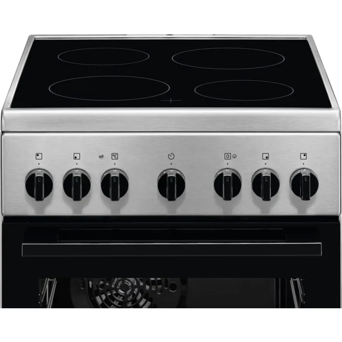 Электрическая стеклокерамическая плита Electrolux, 58 л, 50x60 см, с конвекцией и паровой функцией, нержавеющая сталь.