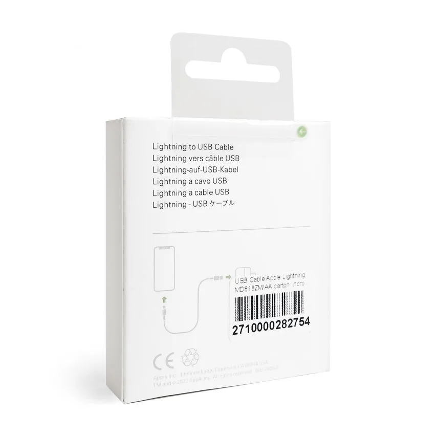 Кабель USB Lightning для Apple 1м силіконовий білий