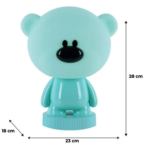 Світильник-нічник LED з акумулятором Bear зелений для дітей.