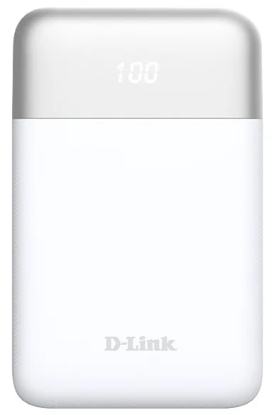 Акумулятор портативний літій-іонний Power Bank D-Link 10000мА*год 18Вт 1xUSB-A, 1xUSB-C, білий