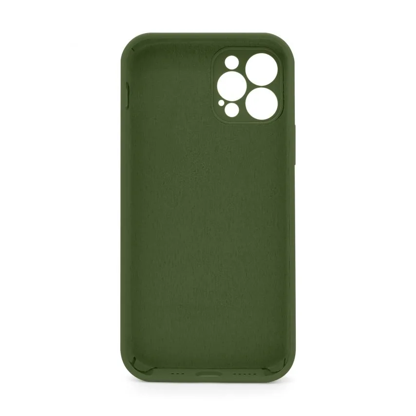 Силіконовий чохол для Apple iPhone 12 Pro 45 закрита камера зелений