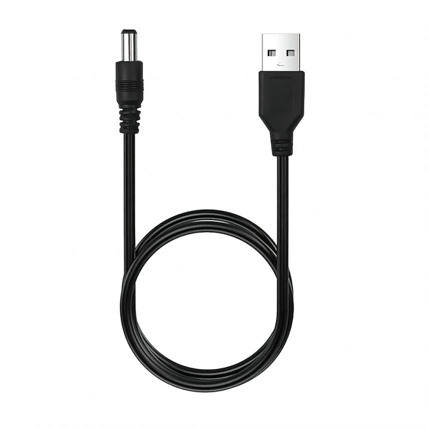 Кабель для роутера USB DC 5V 0,5м силіконовий чорний