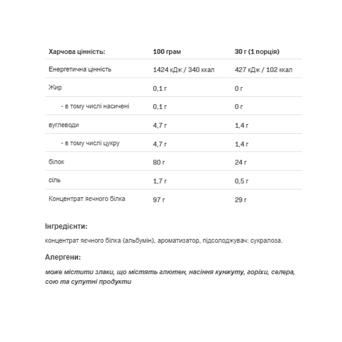 Ячний білок протеїн Allnutrition 510 г Ваніль