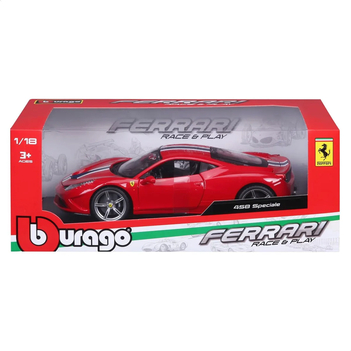 Автомодель Bburago пластик метал 1:18 червона