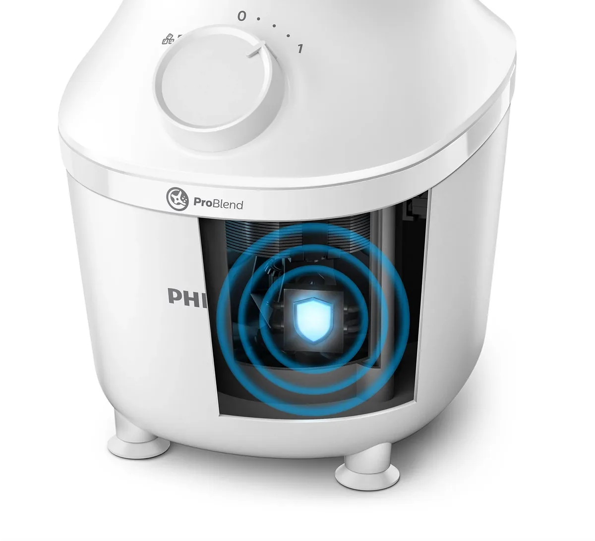 Блендер Philips стаціонарний 3000 серії 450 Вт, ємність чаші 1900 мл, подрібнювач, імпульсний режим, білий.