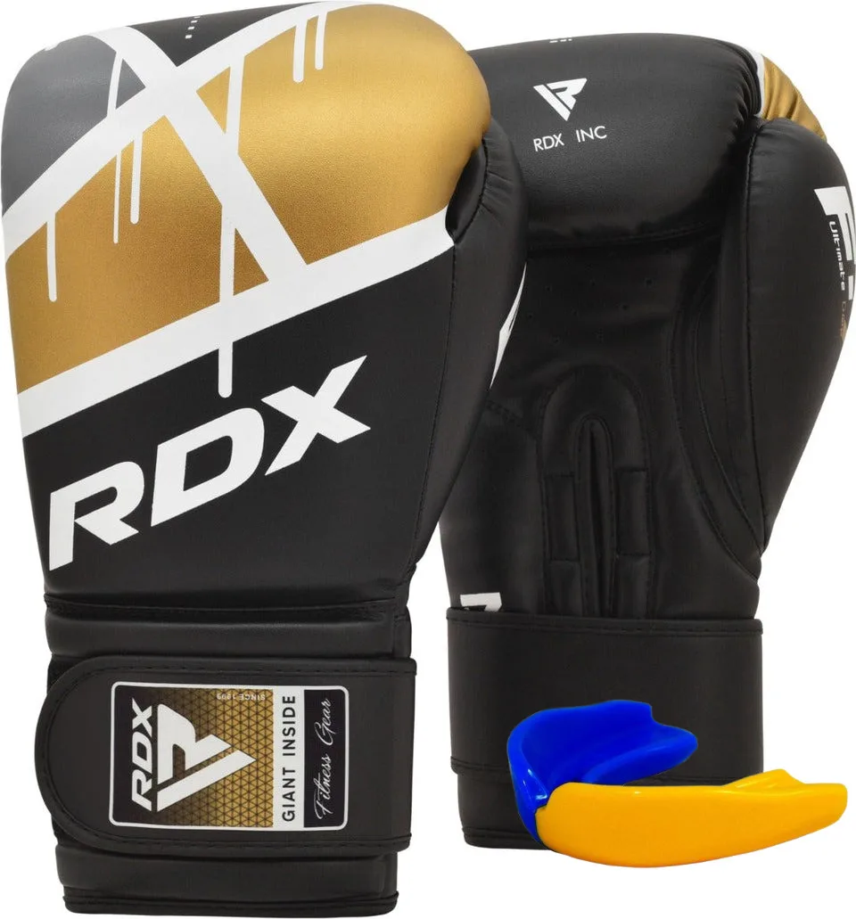 Боксерские перчатки RDX PU 10 унций Золотые